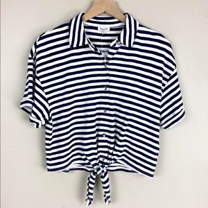 Splendid Striped Tie Crop